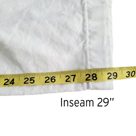 GAP High Rise Wide Leg Utility Jeans Pull On White Size L - Picture 13 of 16